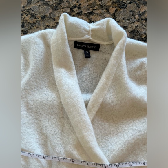 Banana Republic Wool Blend Aire Yarn Faux Wrap Sweater - Picture 2 of 6